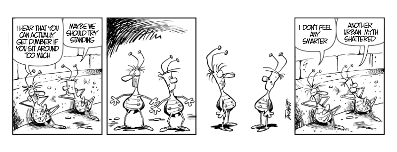 cartoon: Bugzz comic strip featuring Bzzt and Fzzt